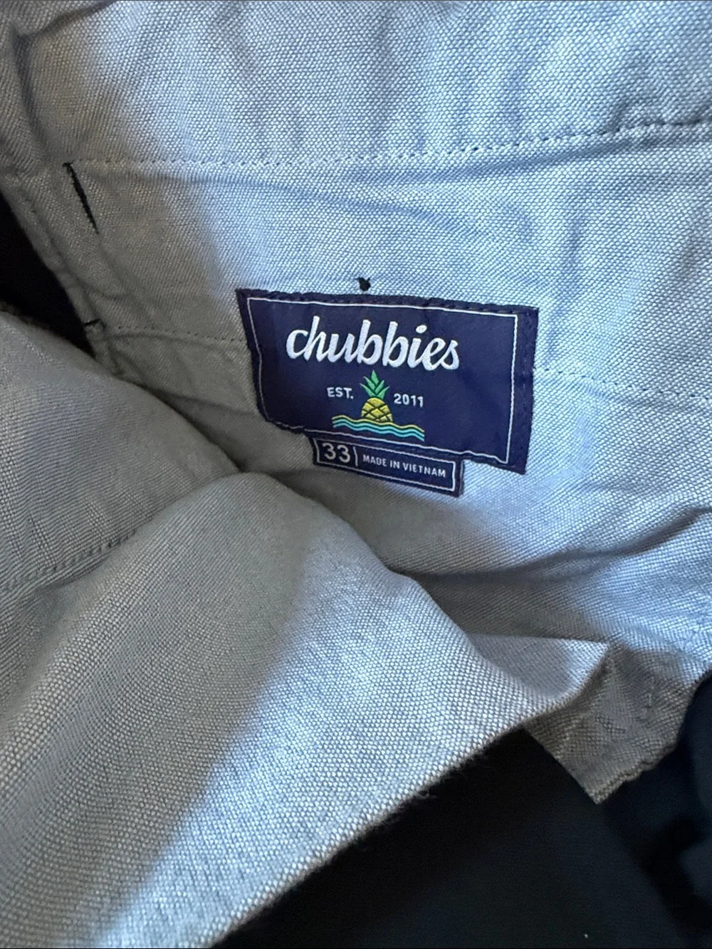Chubbies Dark Navy Flat Front 7” Shorts
